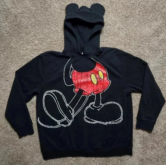 Disney Parks Mickey Mouse Ears Black pullover hoodie - Picture 2 of 9